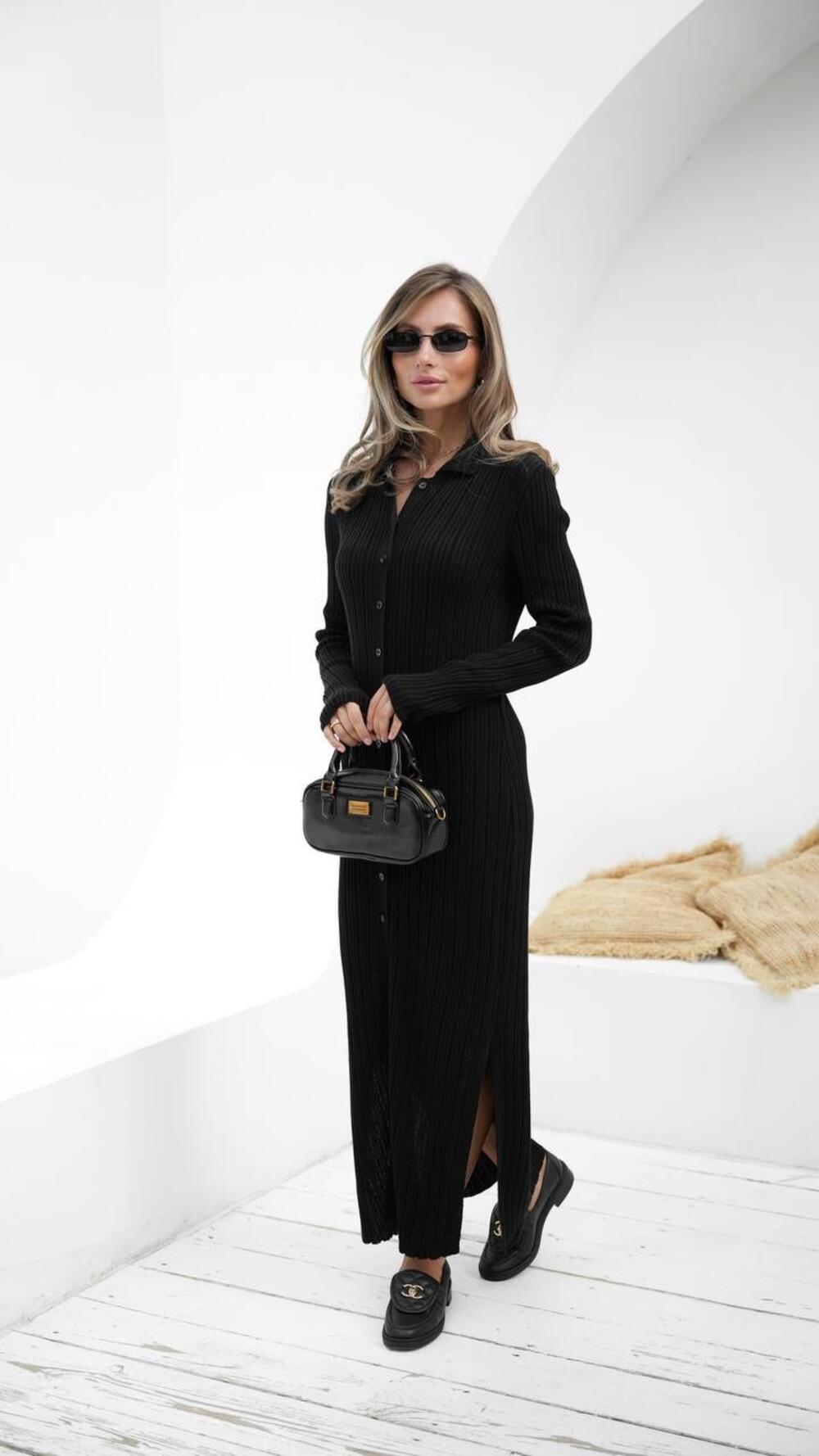 В'язана сукня BLISS Чорний, STD(Сандарт)