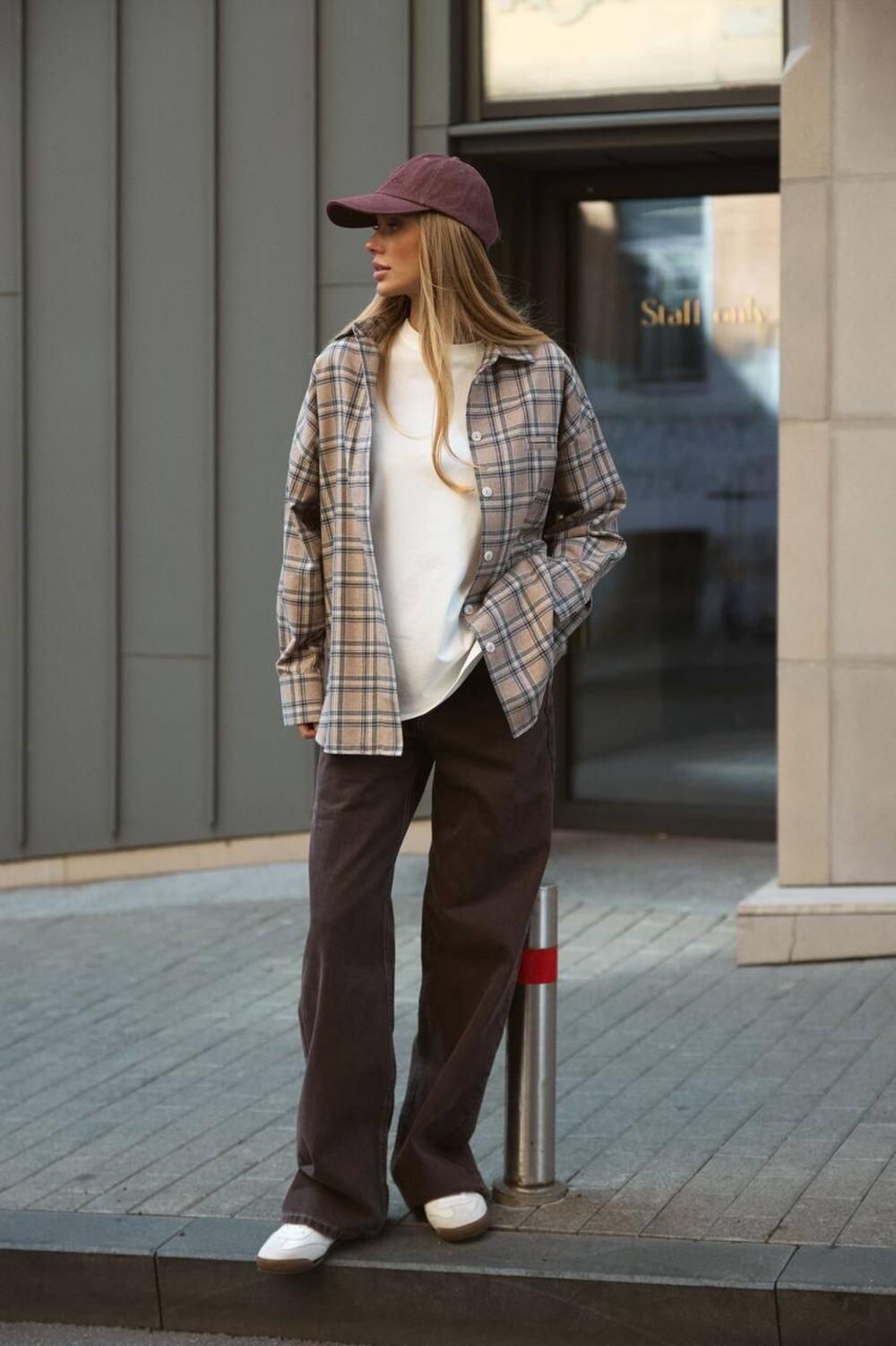 Джинси WIDE LEG з акцентними швами WL560 Шоколадний, 36