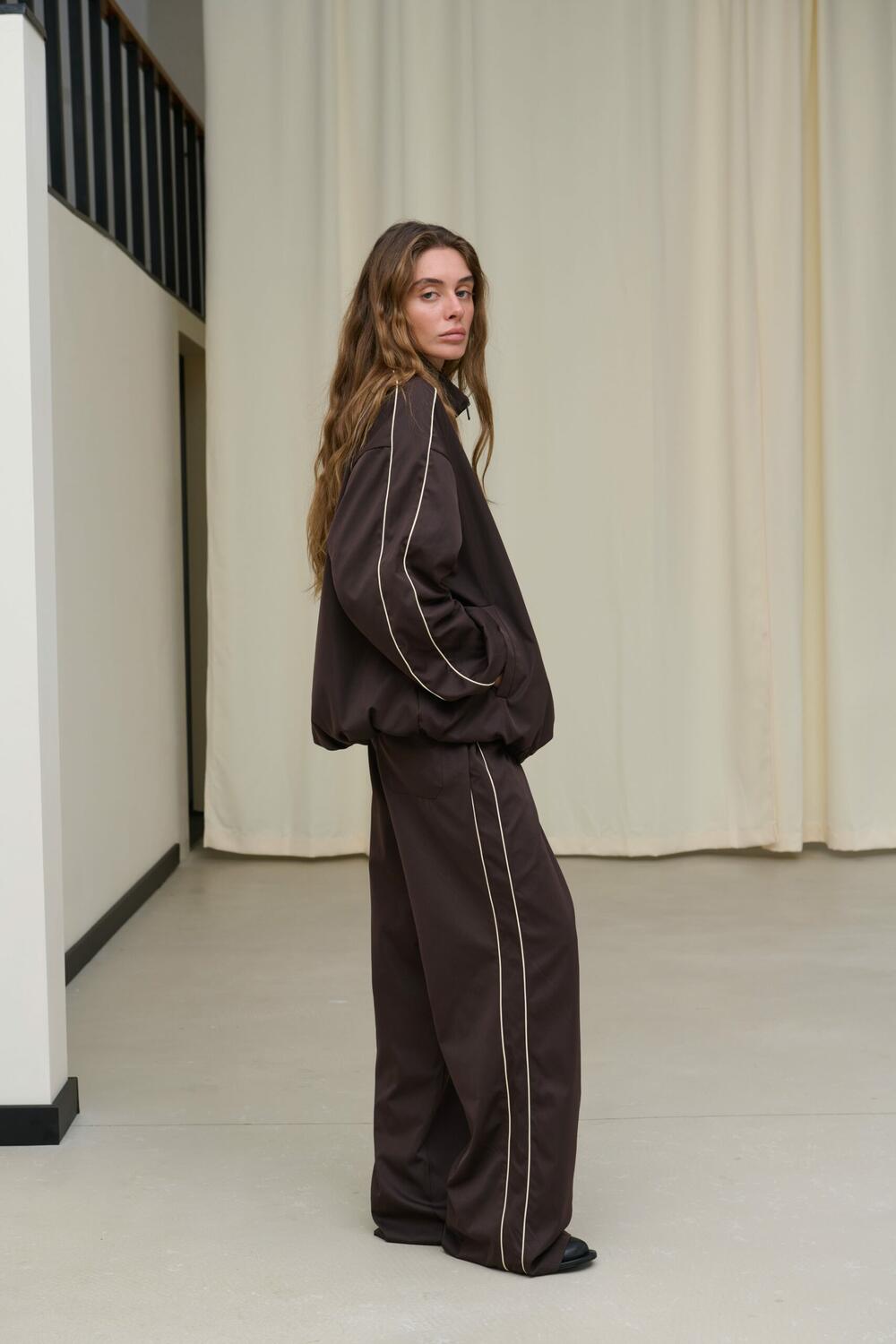 Бомбер у вінтажному стилі Шоколадний, XS/S