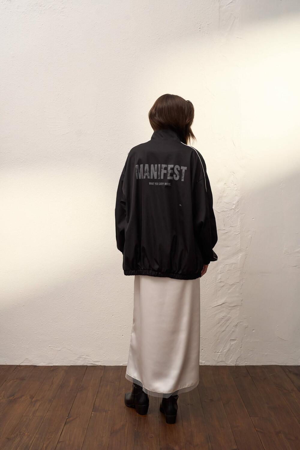 Бомбер з декоративними  кантами Manifest 