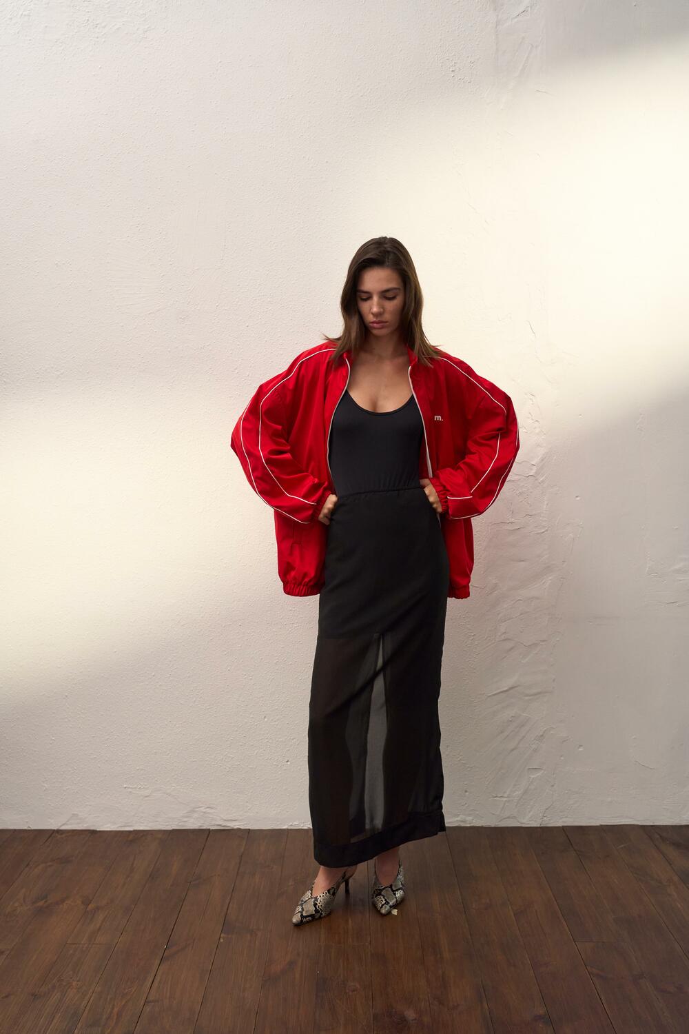 Спідниця Kapsula  міді напівпрозора Чорний, M