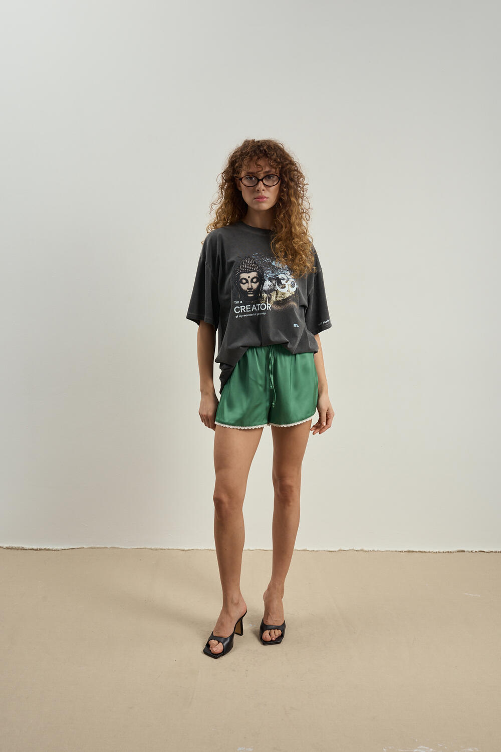 Футболка з вареної бавовни Creator Графіт виварений, XS/S