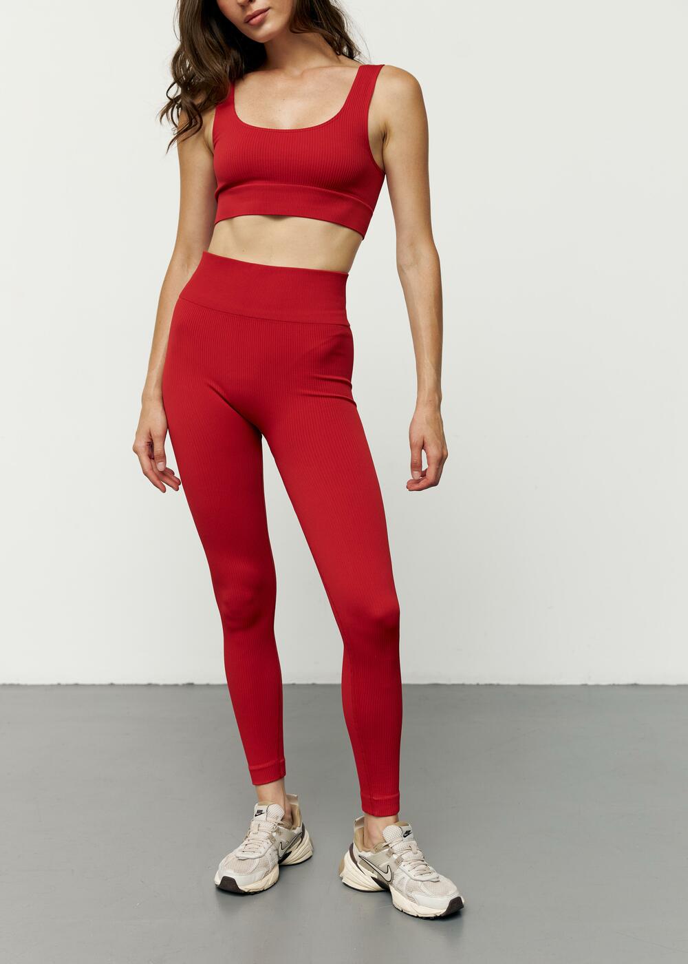 Лосини SPORT рубчик  made in Italy Червона, M/L