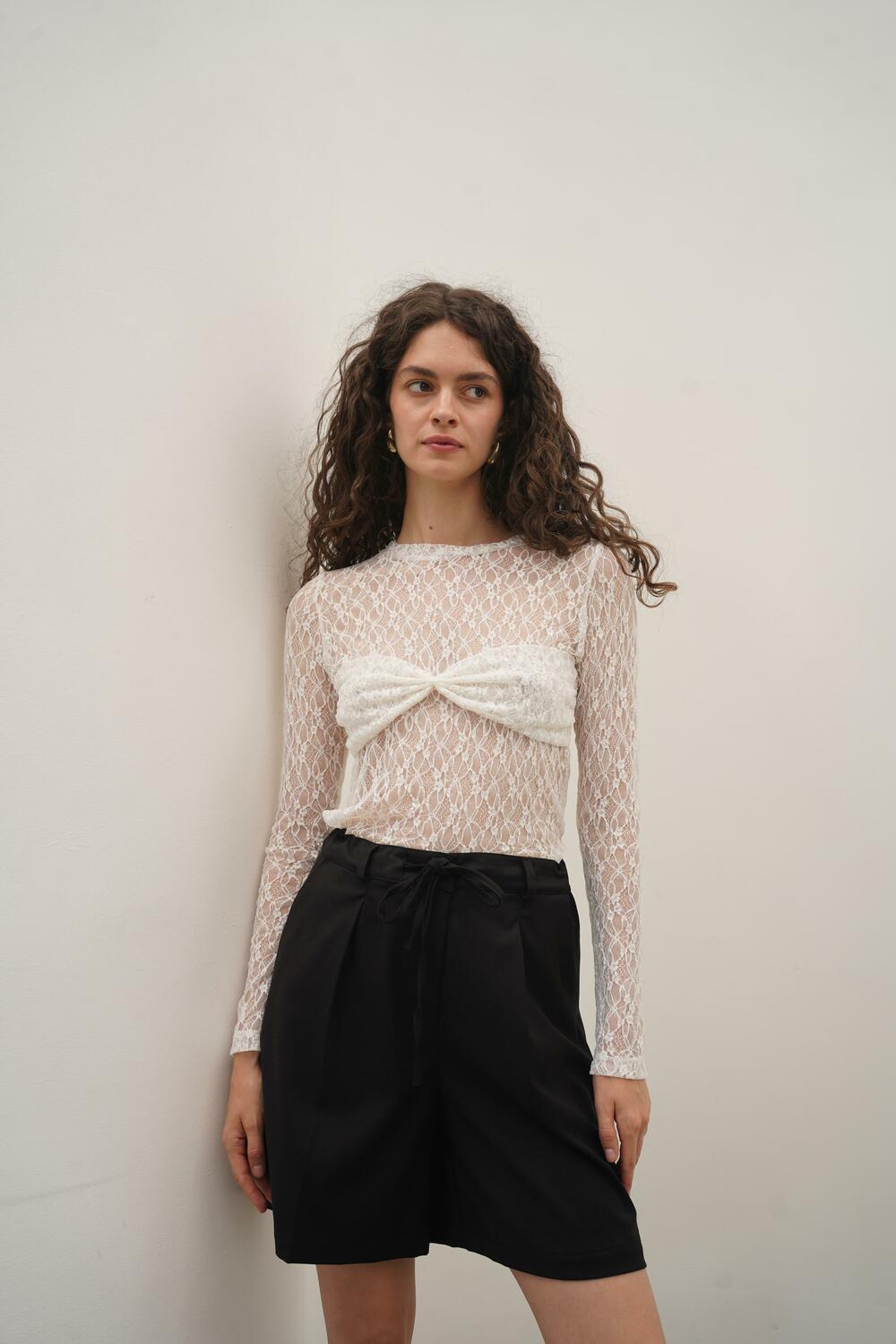 Лонгслів МУШЛЯ Білий, ХS