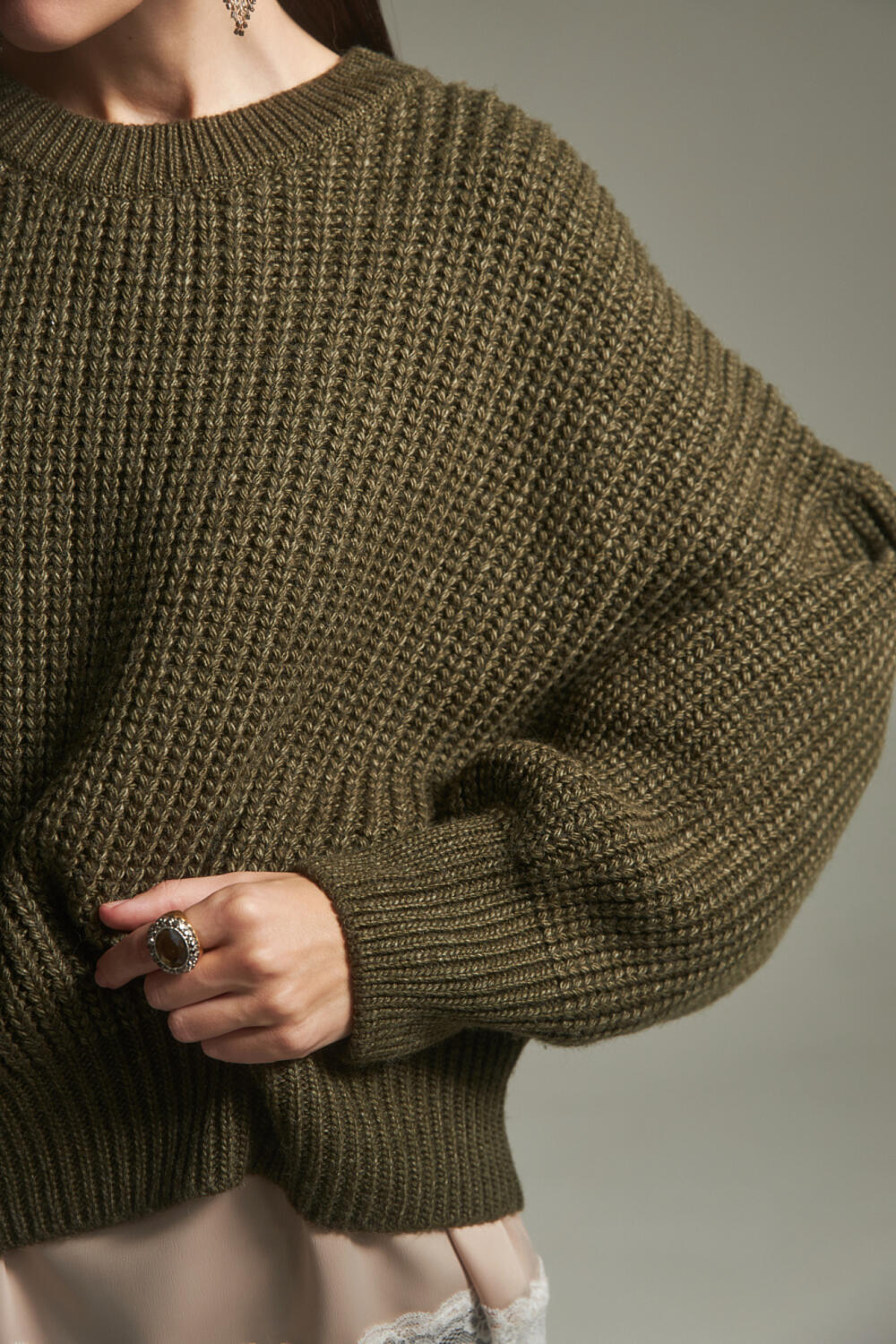 Джемпер ЕВІНІ Оливковий, XS/S