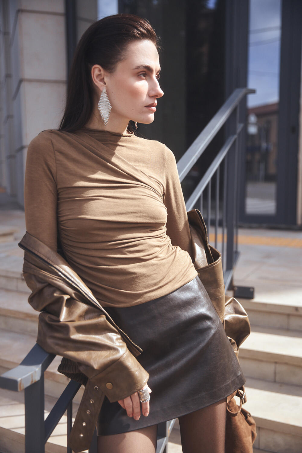 Лонгслів ЛАРІН Оливковий, S