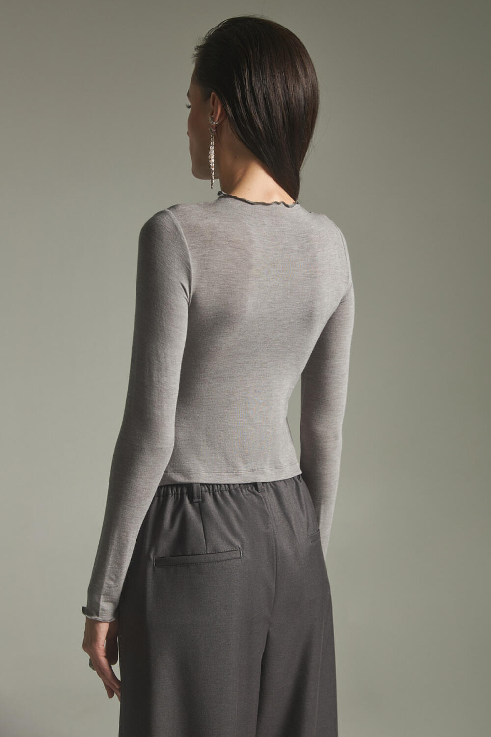 Лонгслів ЛАРІН Сірий, L