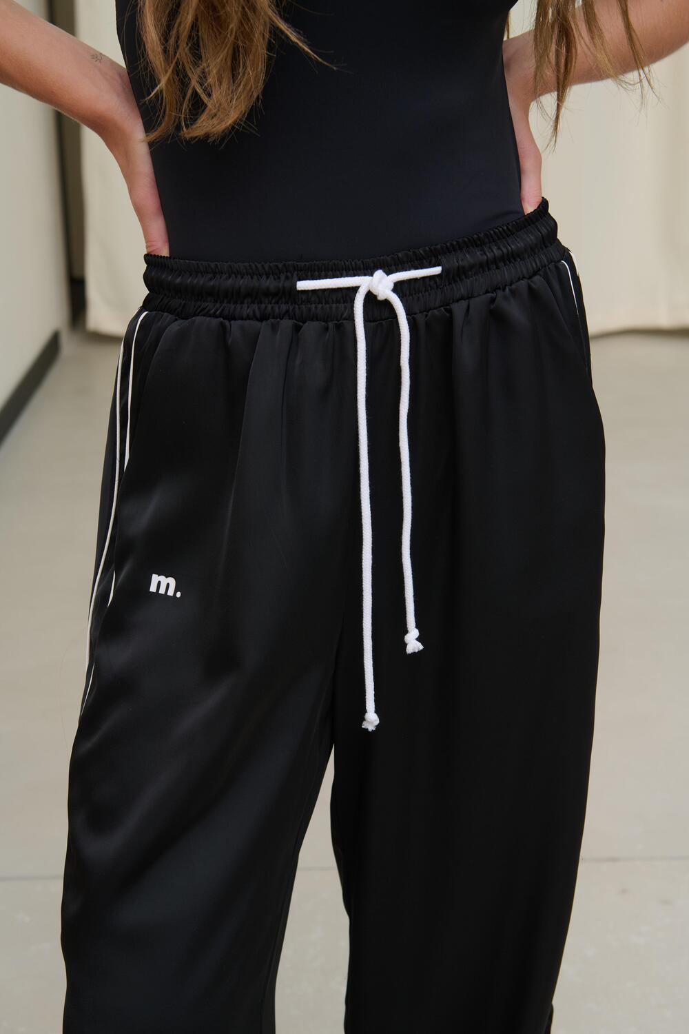 Штани з натурального сатину Catwalk Чорний, S