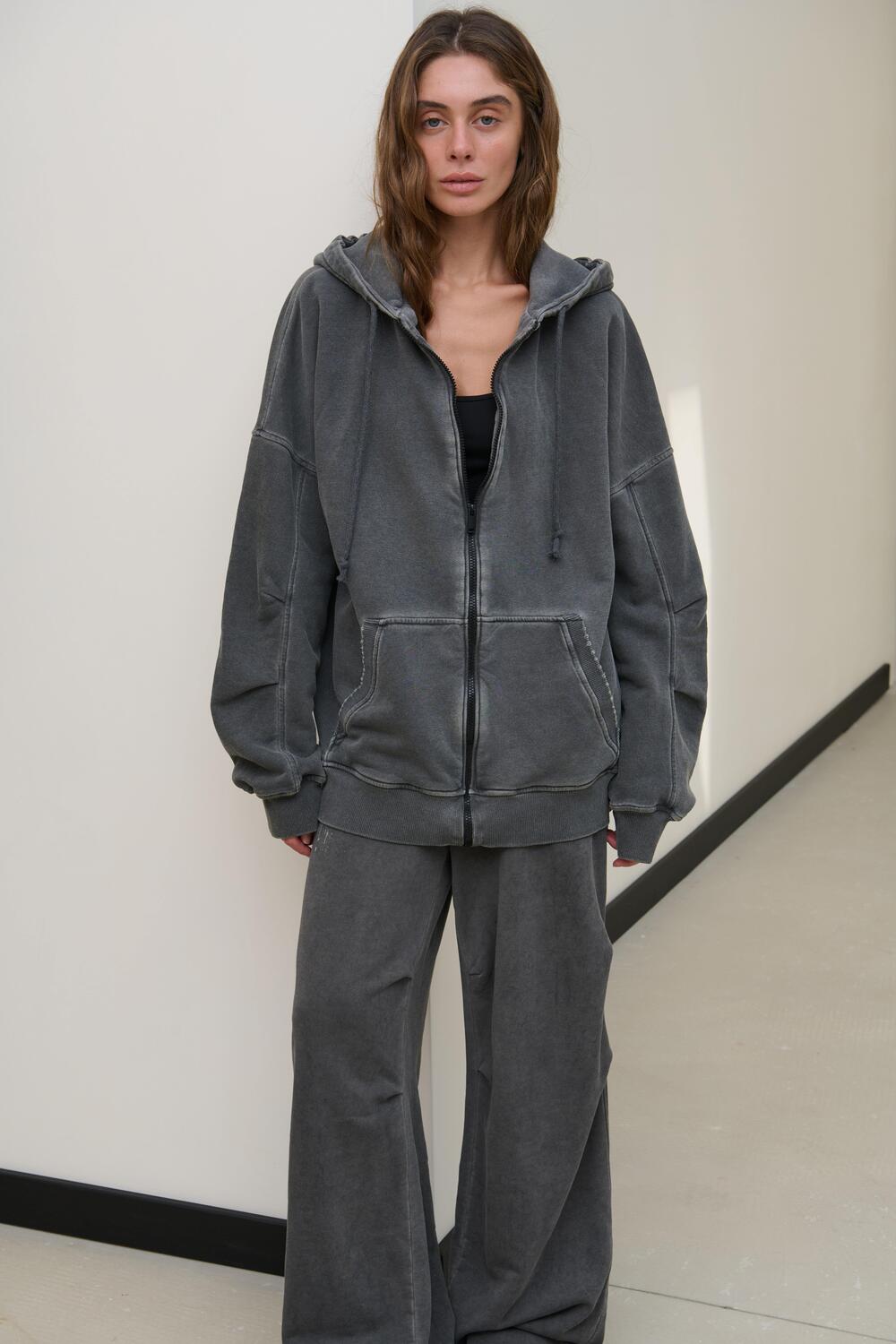 Худі зіп з вареної бавовни Tokio 