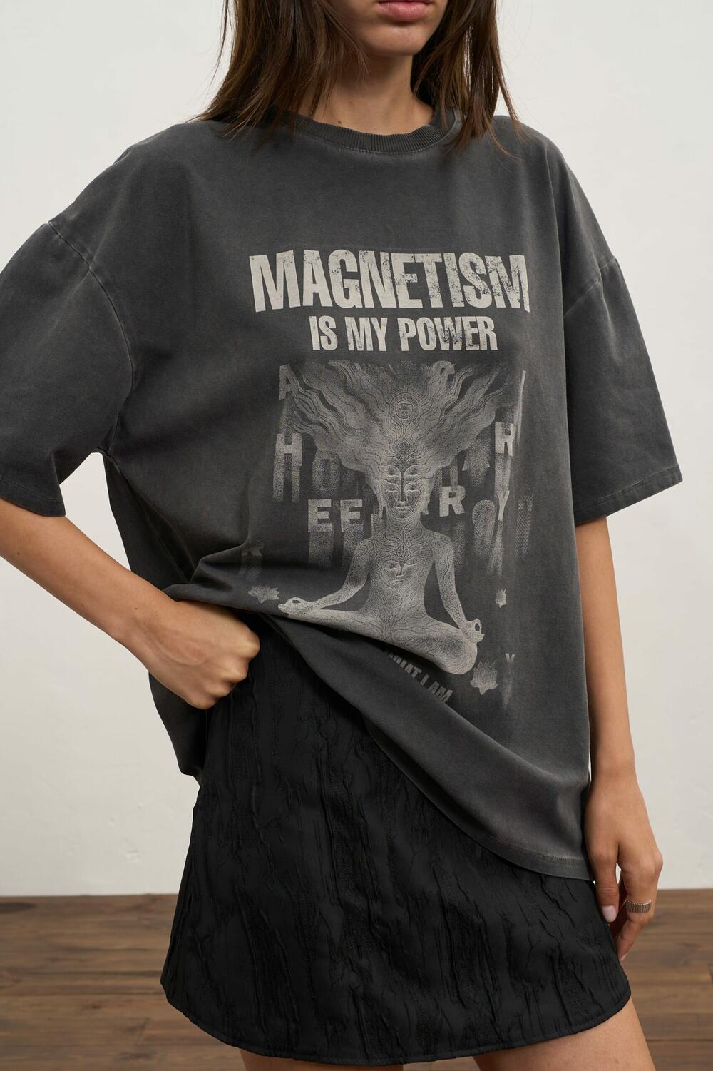 Футболка з вареної бавовни Inner Power Графіт виварений, S/M