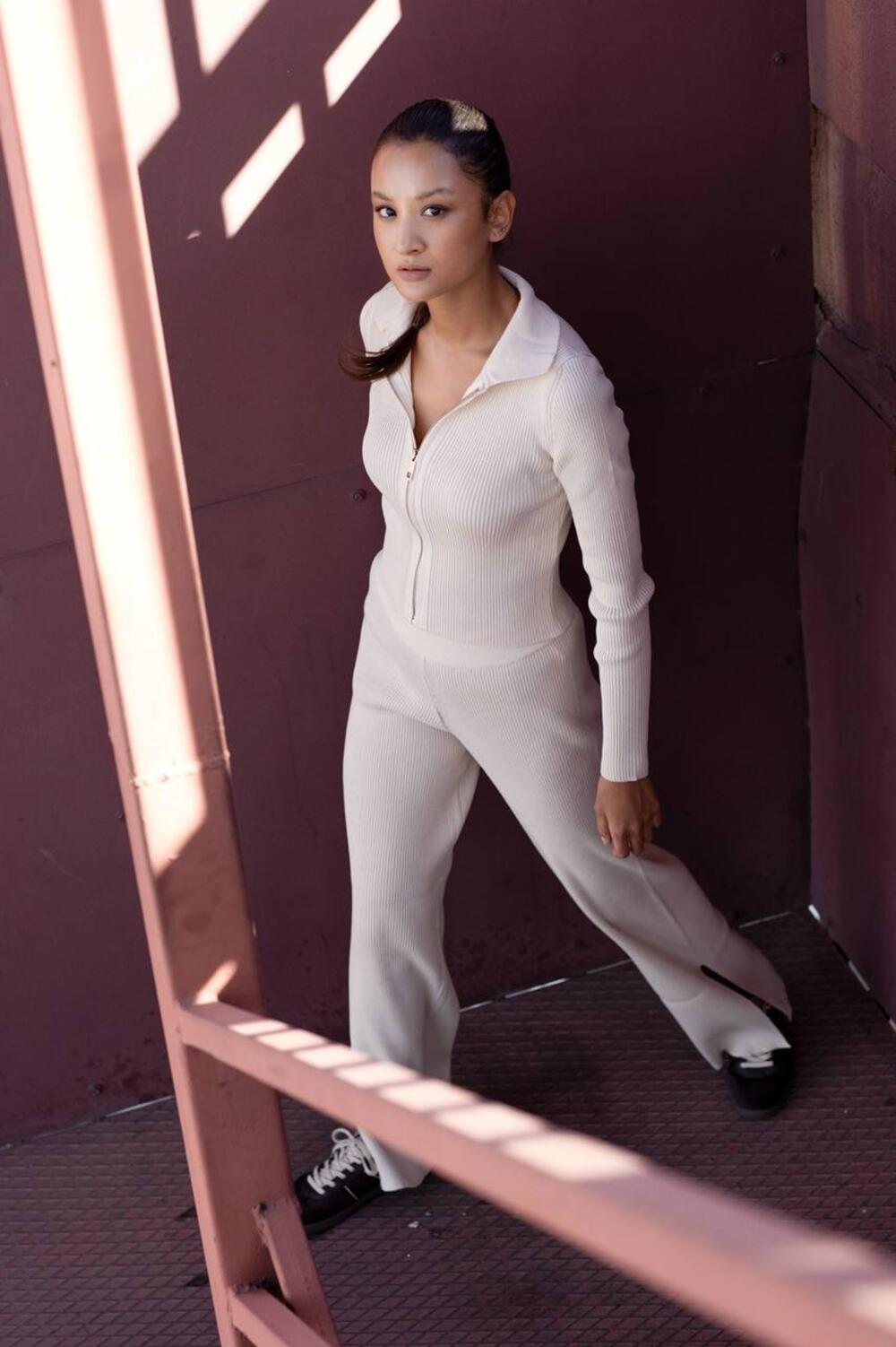 Трикотажний костюм СВЕТР ZIP 92492 Молочний, STD(Сандарт)