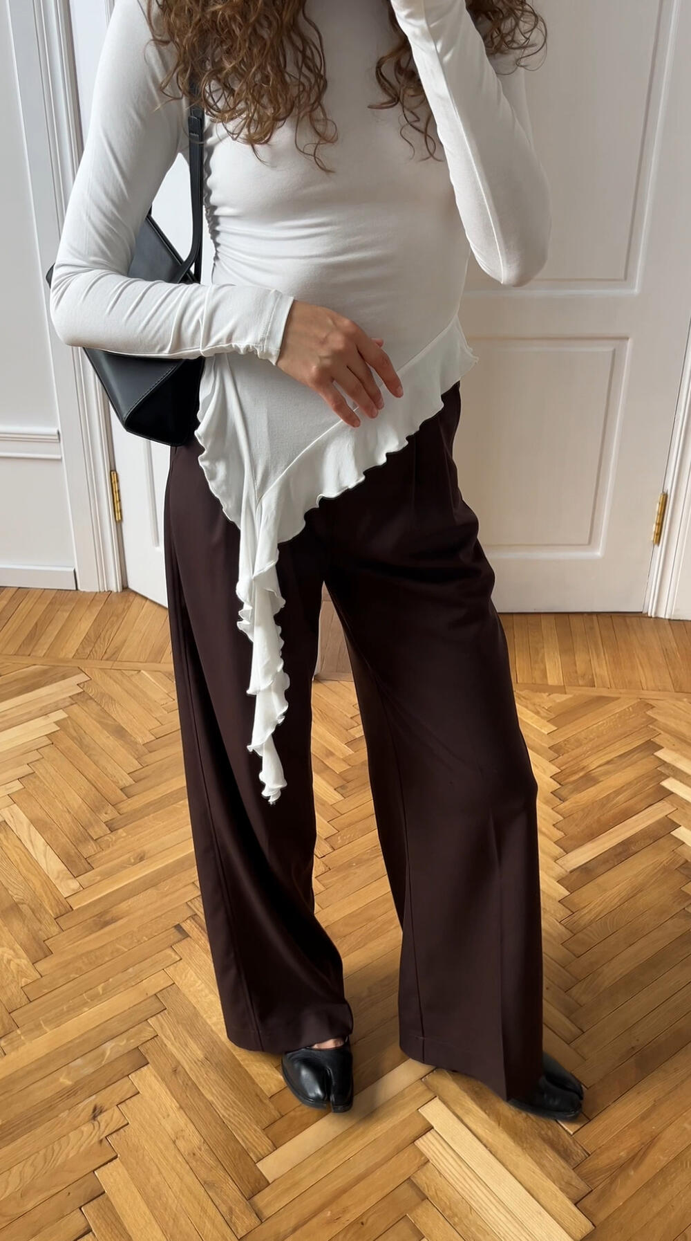 Брюки БЕАТРІС (тонка тканина) Шоколадний, ХS