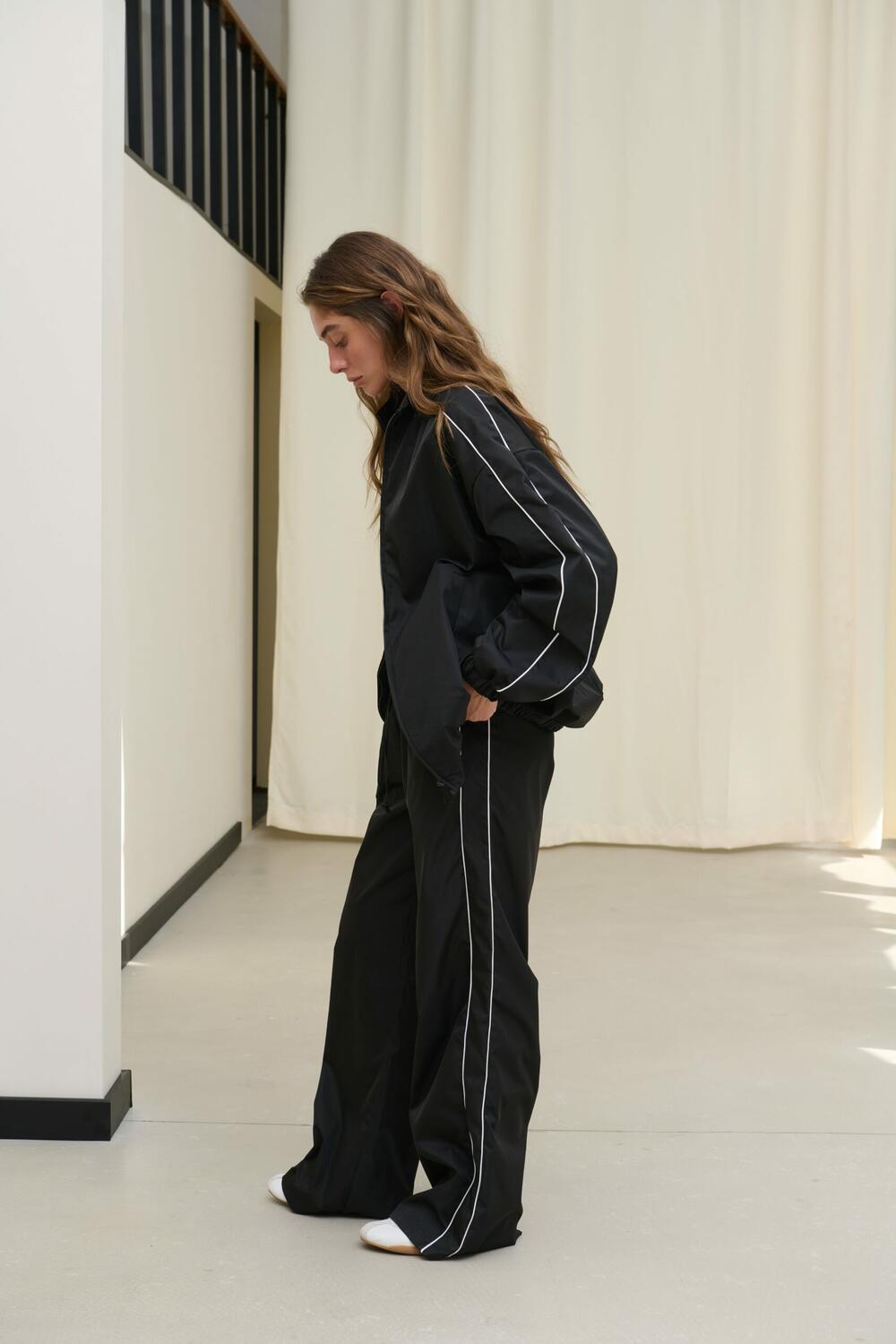 Штани в вінтажному стилі Track Чорний, ХS