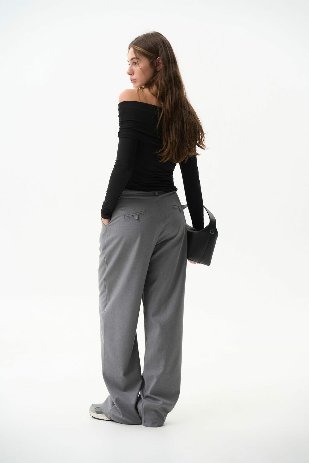 Брюки OFFICE (палаццо) Сірий, M