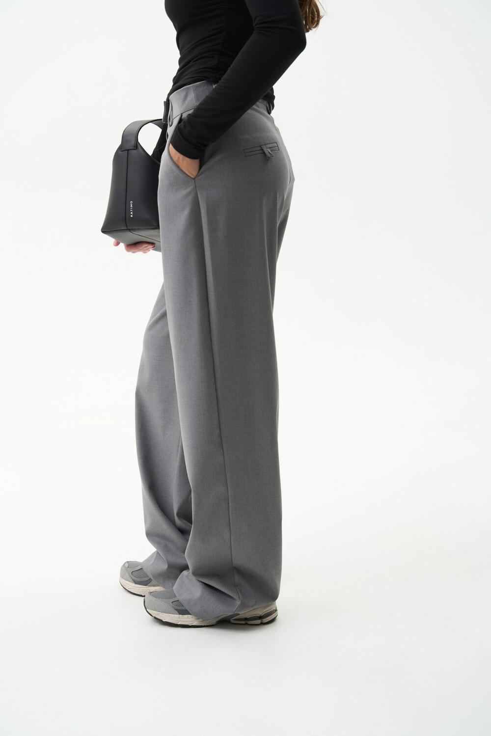 Брюки OFFICE (палаццо) Сірий, S