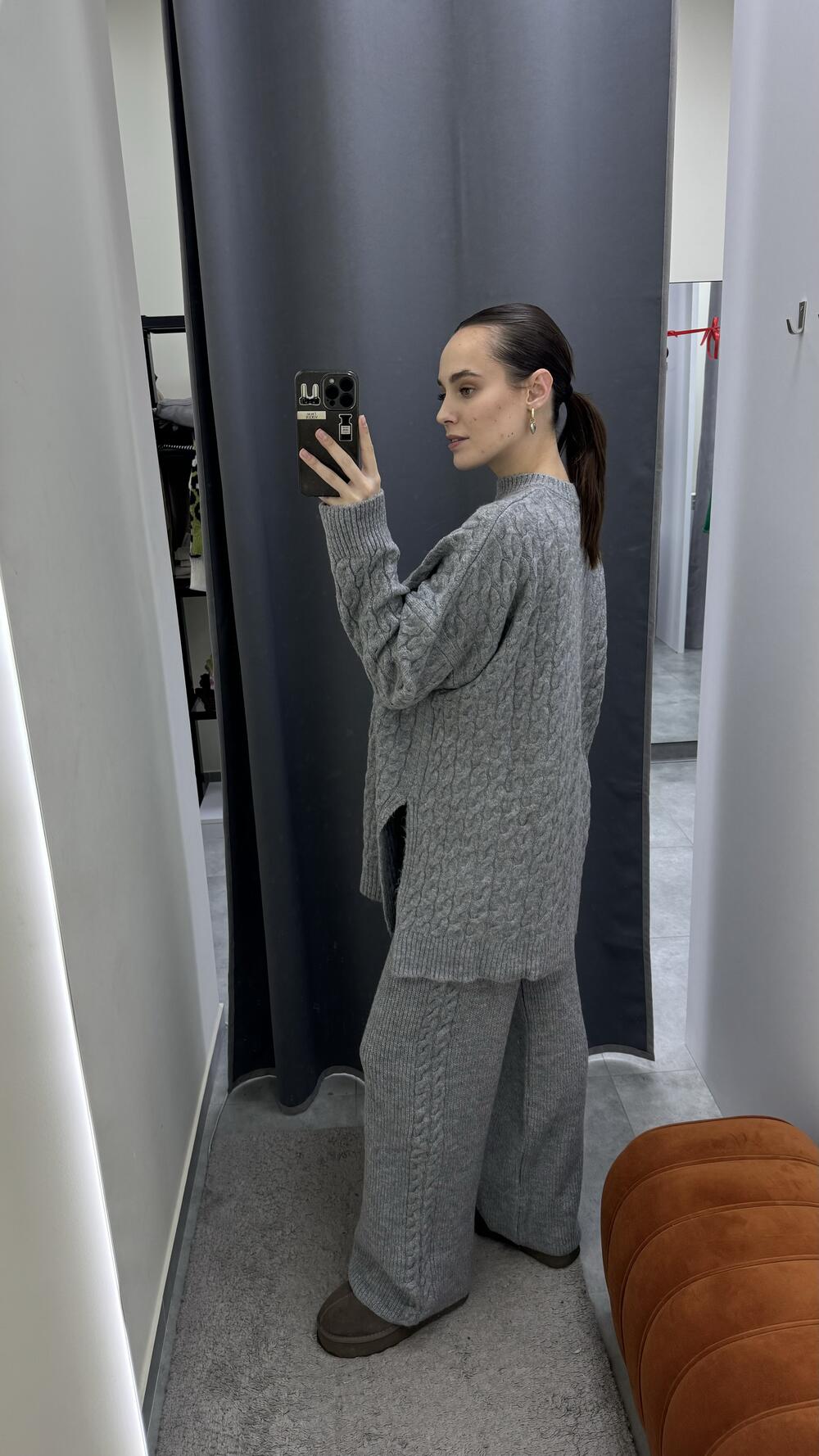 Трикотажний костюм ТТ231084 Сірий, STD(Сандарт)