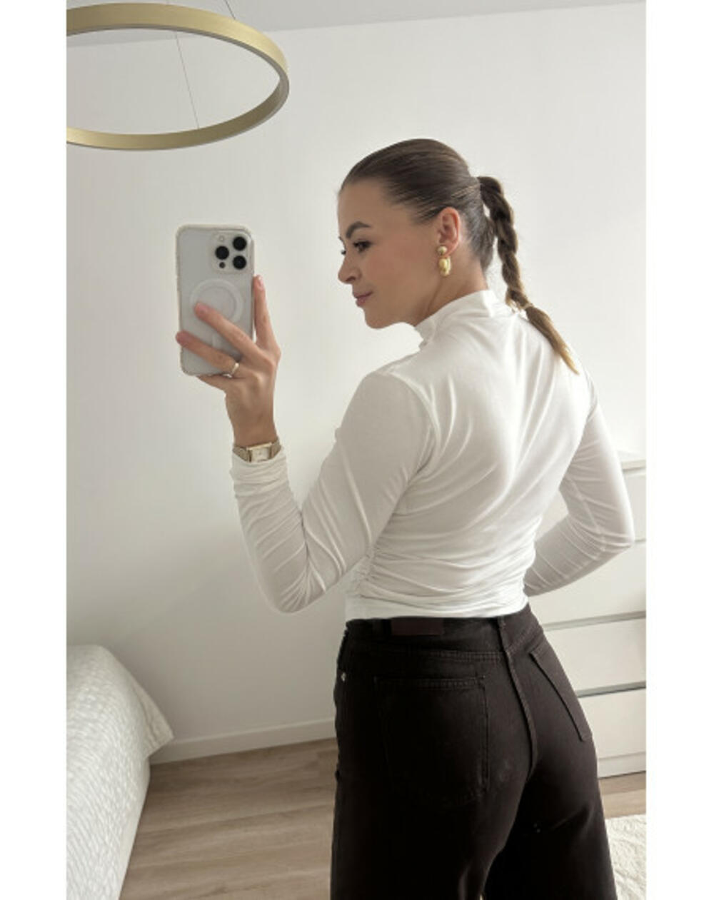 ЛОНГСЛІВ З ВИСОКОЮ ГОРЛОВИНОЮ LS015 Молочний, L