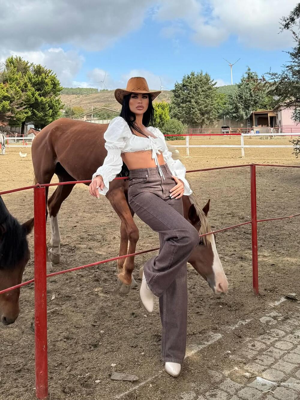 Джинси 1025-1530 WIDE LEG Шоколадний, 38