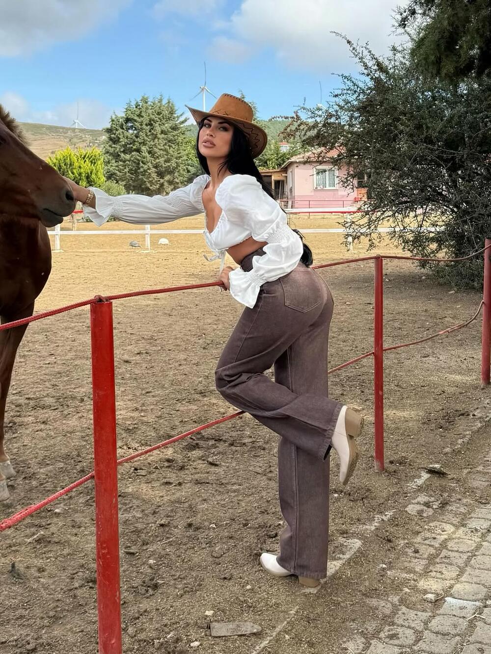 Джинси 1025-1530 WIDE LEG Шоколадний, 34