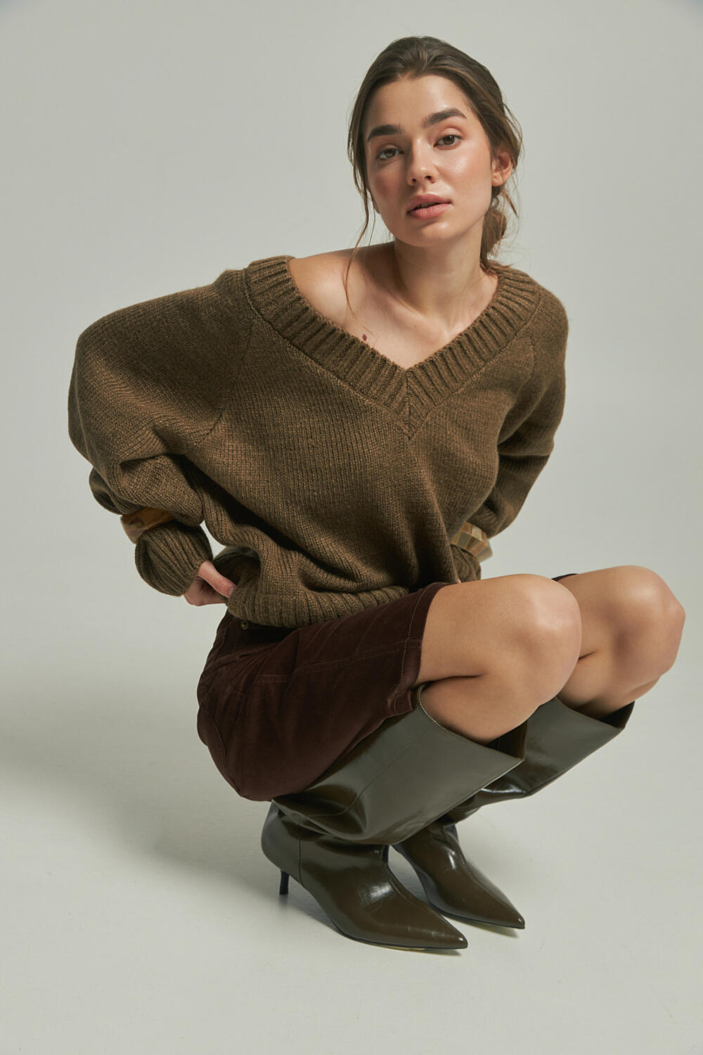 Джемпер АЛЬТЕРО Шоколадний, XS/S