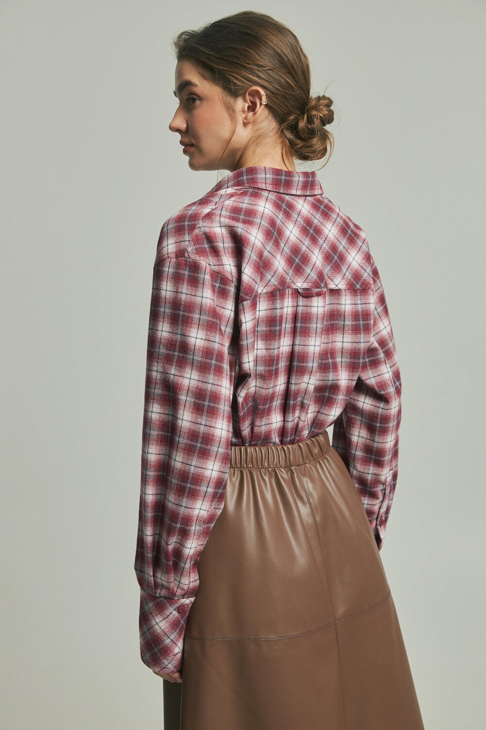 Сорочка ВЕРМЕЙ Вишневий, ХS