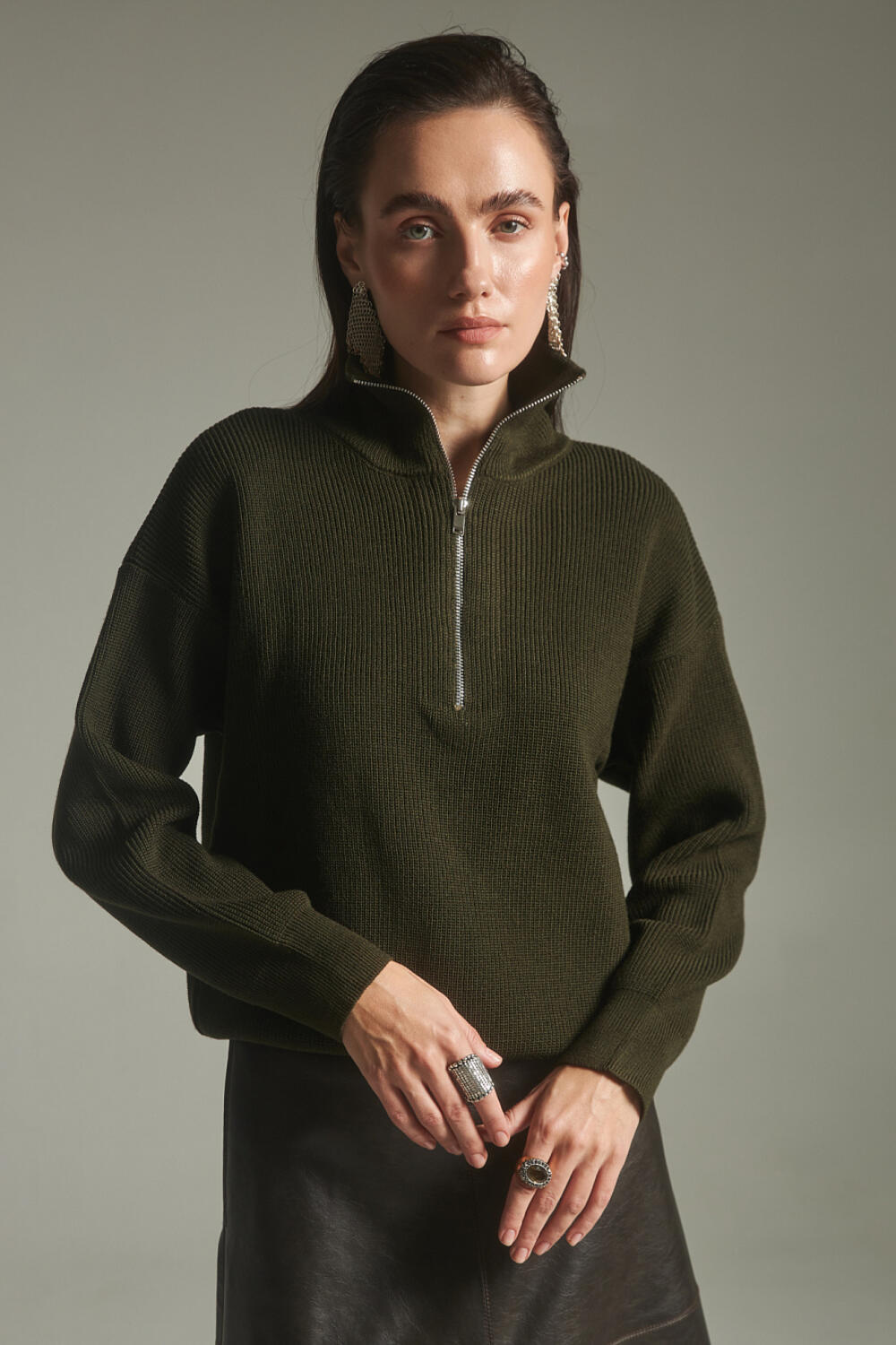 Джемпер  ЛІНДІС Oлива, ХS