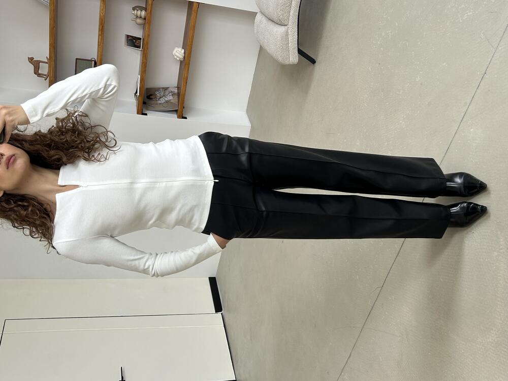 Лонгслів на змійці 31993 Молочний, S