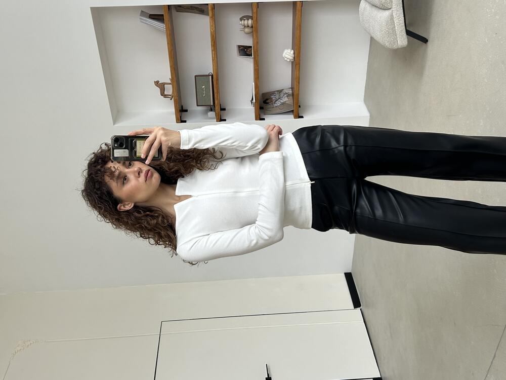 Лонгслів на змійці 31993 Молочний, L