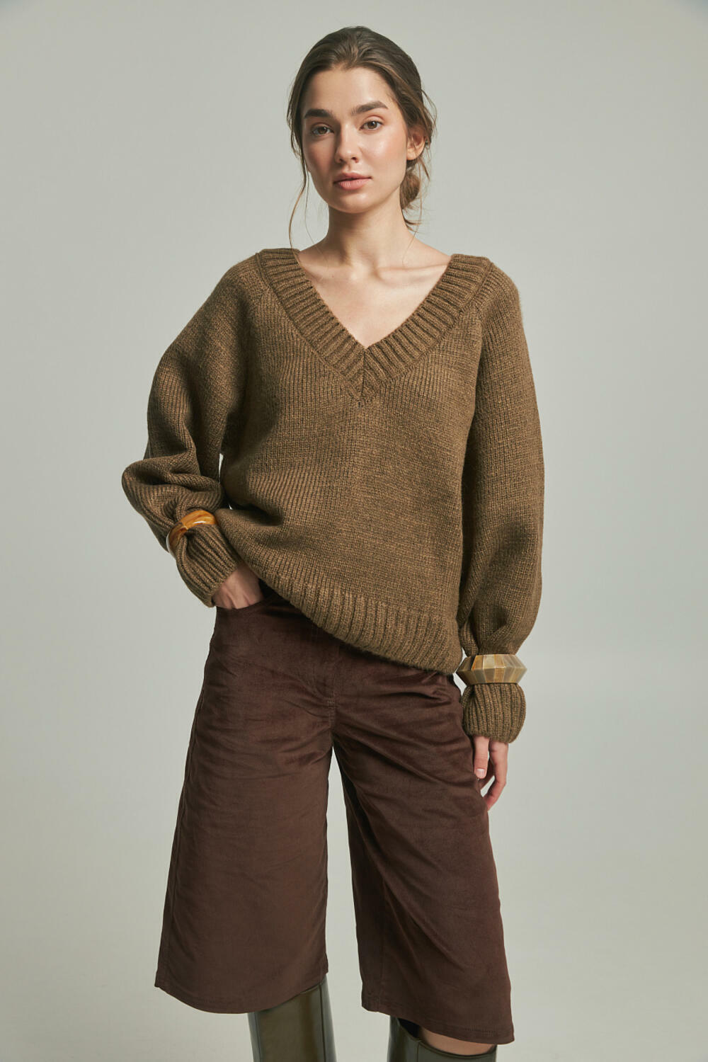 Джемпер АЛЬТЕРО Шоколадний, M/L