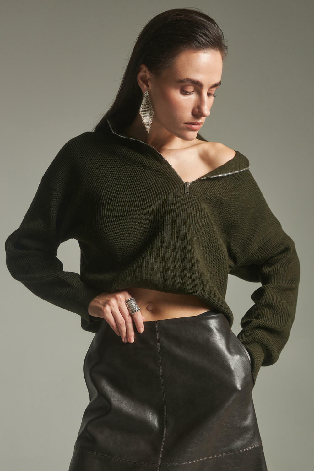 Джемпер  ЛІНДІС Oлива, S