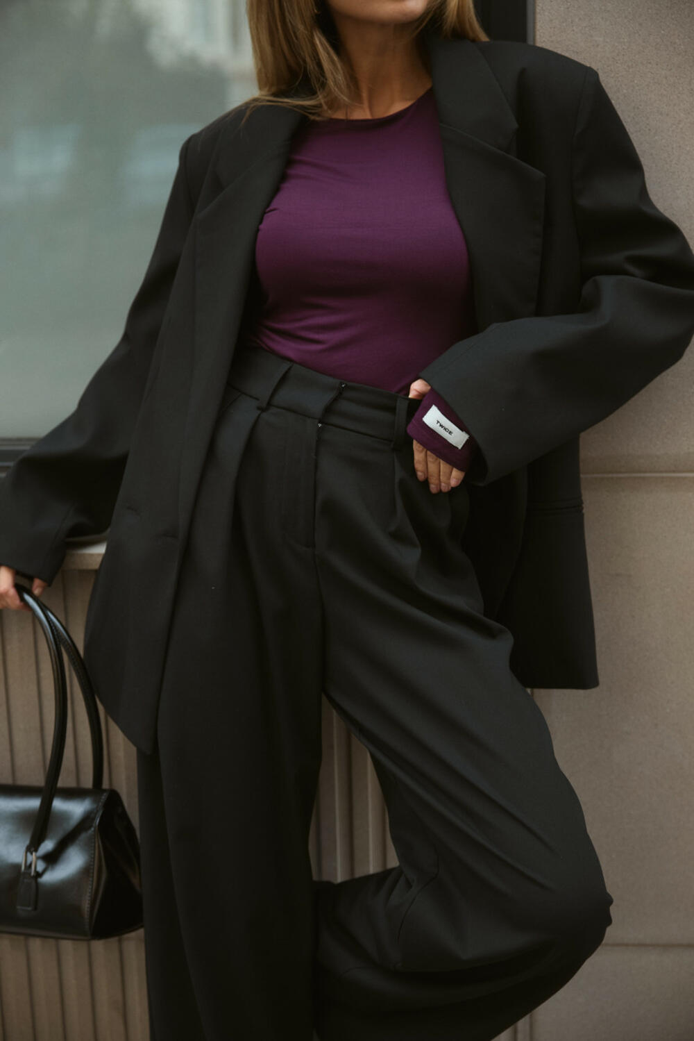 Лонгслів базовий подовжений Бургунді, M