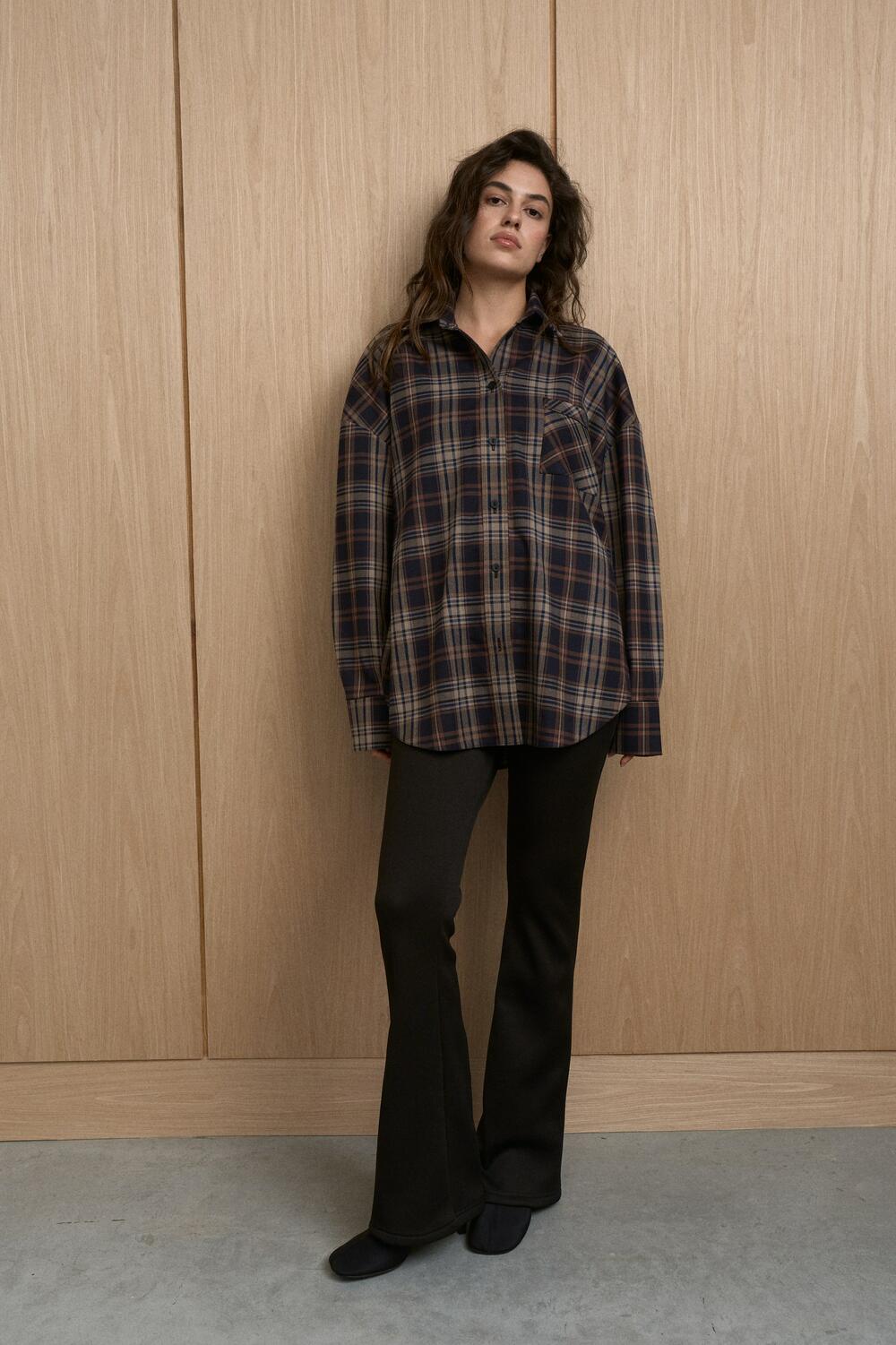 Штани-кльош в рубчик з утепленям Rhythm Чорний, ХS