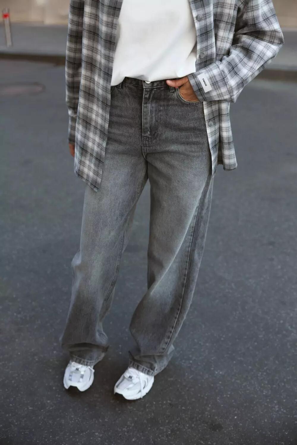 ДЖИНСИ WIDE LEG СІРИЙ WL 567 СІРИЙ  DENIM, 40