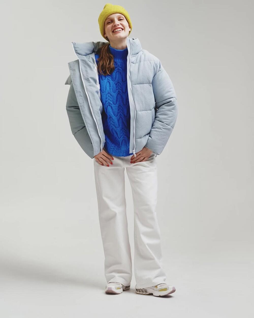 Куртка-пуфер (фактурна) Мятний, S