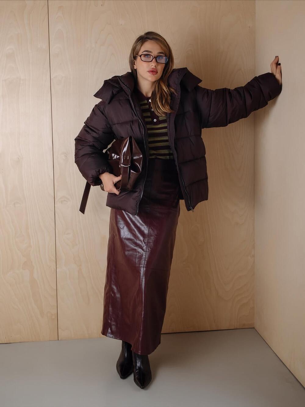 Пуфер з мембраною (наповнювач біопух) шоколад, S