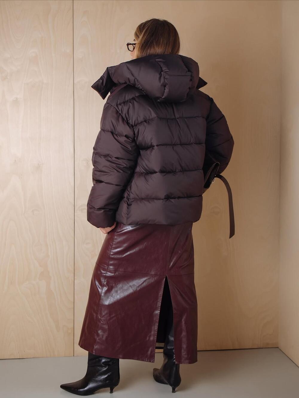 Пуфер з мембраною (наповнювач біопух) шоколад, S