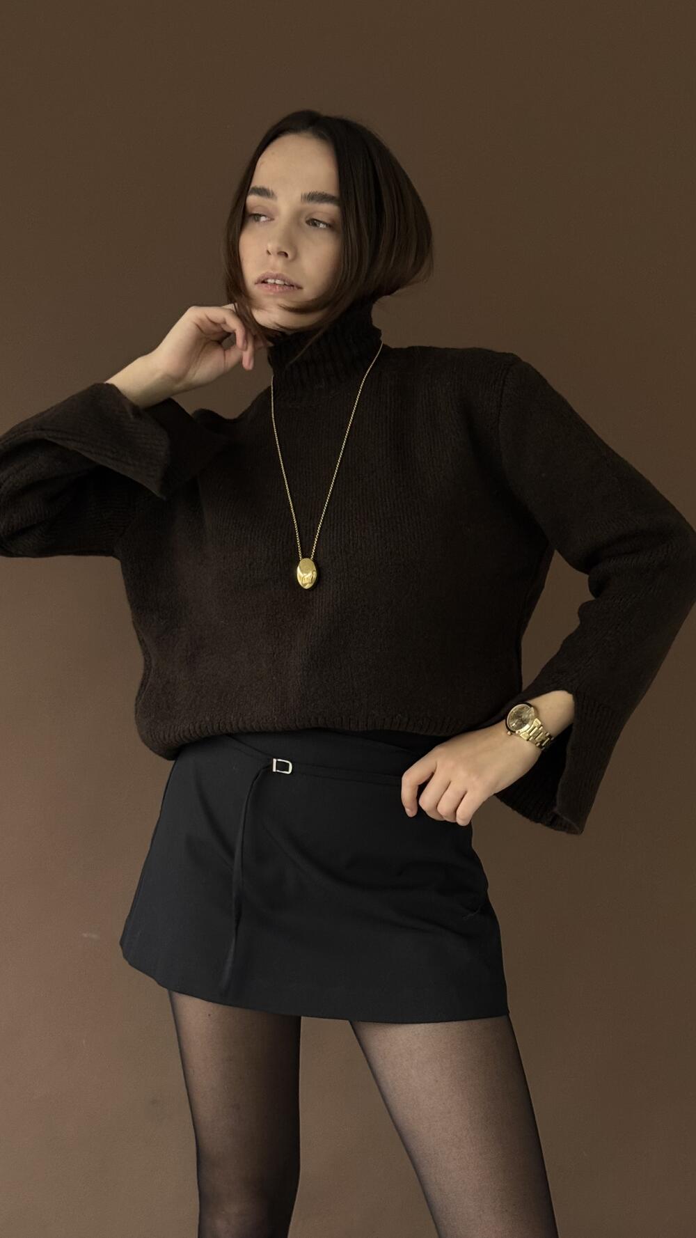 Светр  ЕK-231111 Шоколадний, STD(Сандарт)