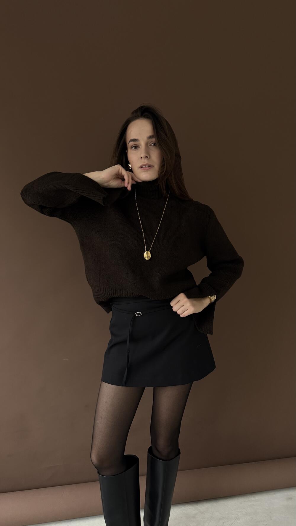 Светр  ЕK-231111 Шоколадний, STD(Сандарт)