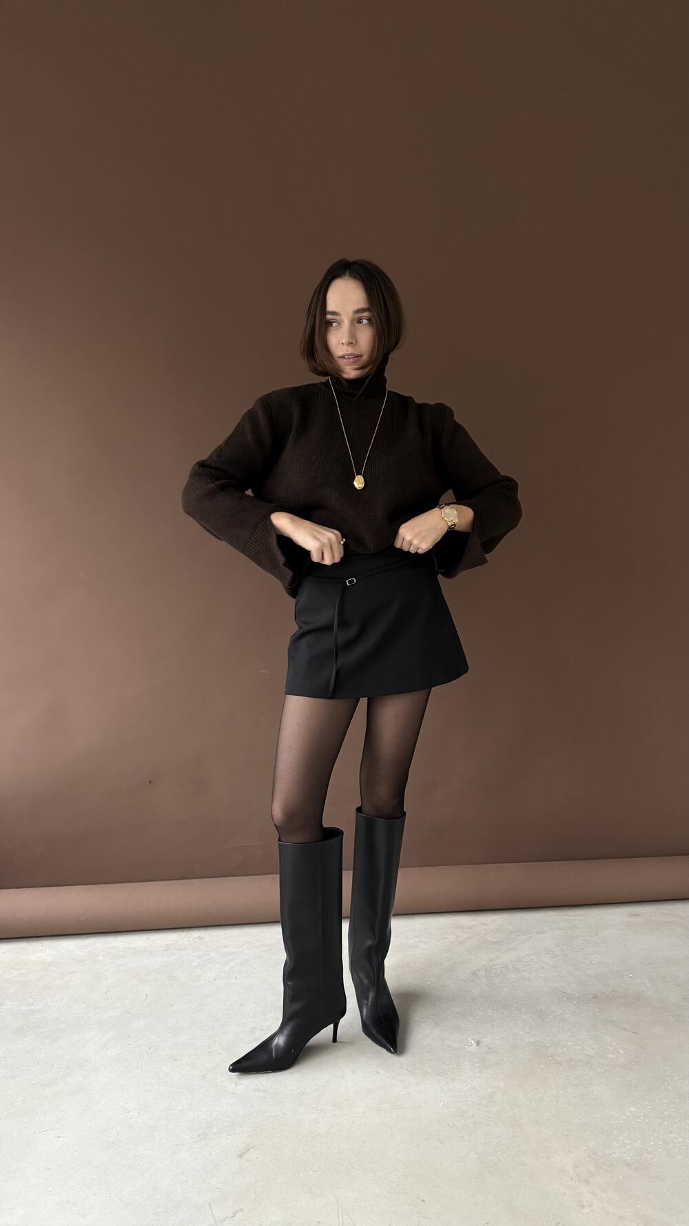 Светр  ЕK-231111 Шоколадний, STD(Сандарт)