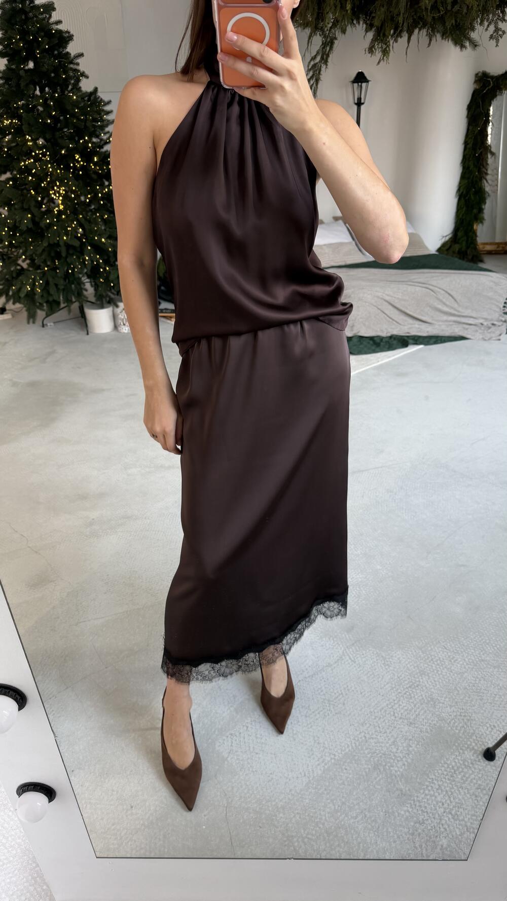 Спідниця АРАБЕЛЛА Шоколадний, ХS