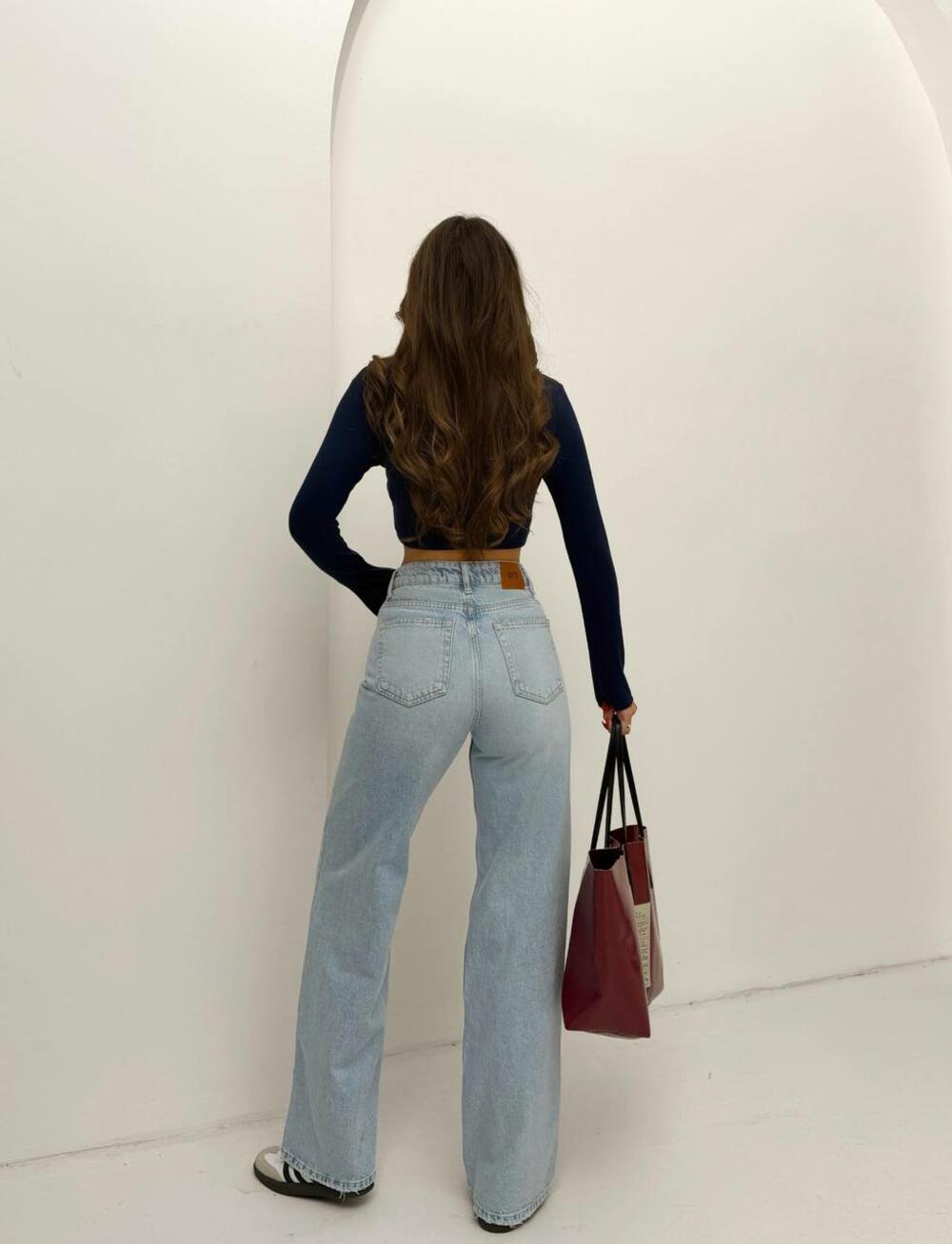 Джинси 1025/1588 (висока посадка) WIDE LEG Блакитний DENIM, 34