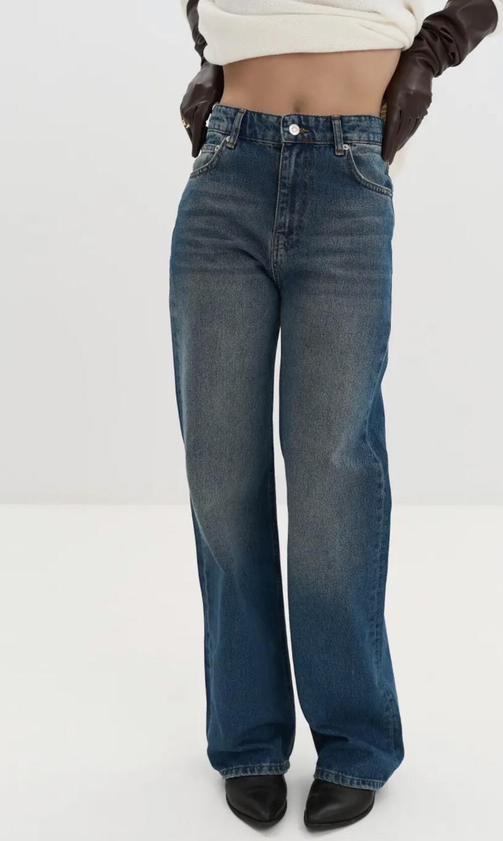 ДЖИНСИ WIDE LEG СИНІ ВІНТАЖНІ WL 594 Синій, 40