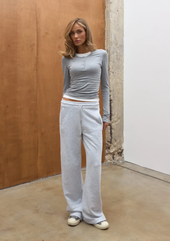 Лонгслів на гудзиках контрастний LS016 Сірий меланж, S