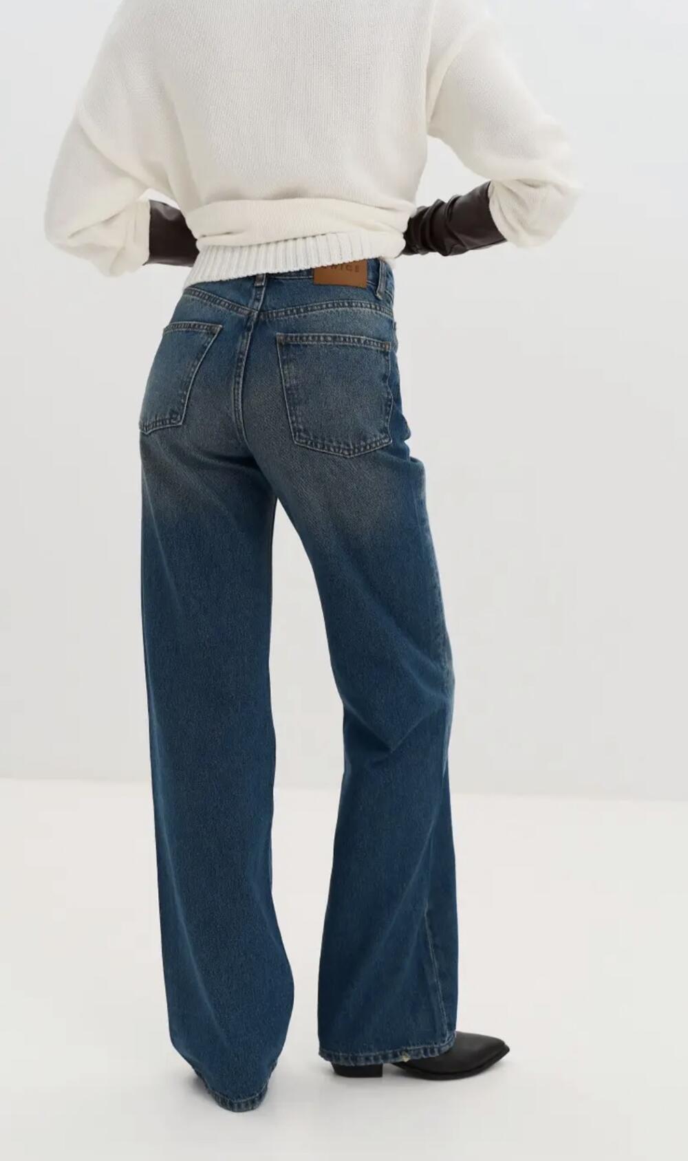 ДЖИНСИ WIDE LEG СИНІ ВІНТАЖНІ WL 594 Синій, 40