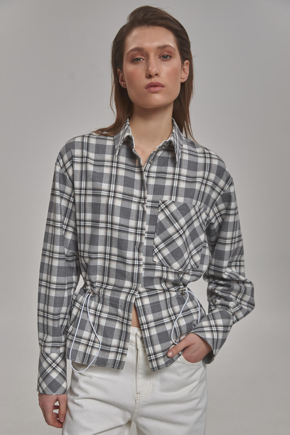 Сорочка Енбер сіро-молочний, ХS