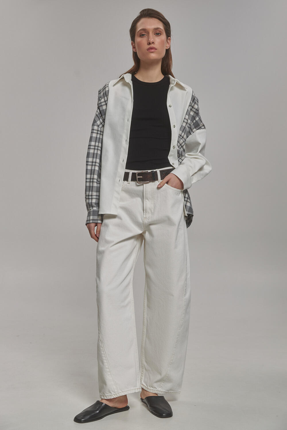 Сорочка Венель сіро-молочний, M/L