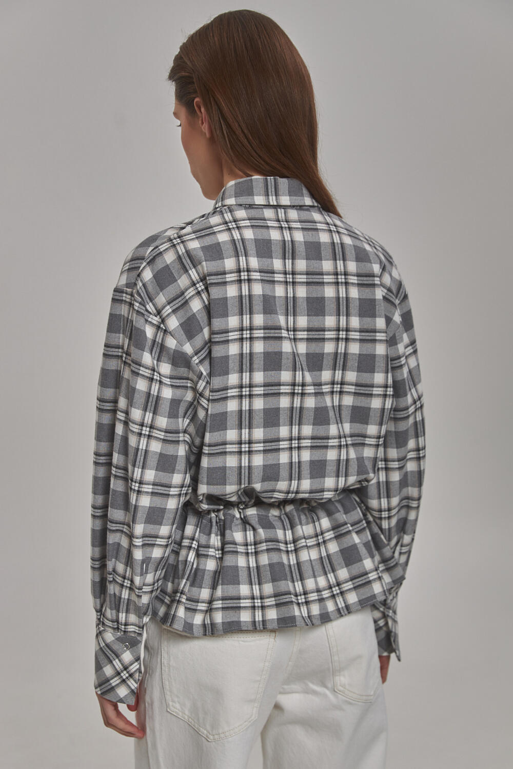 Сорочка Енбер сіро-молочний, S