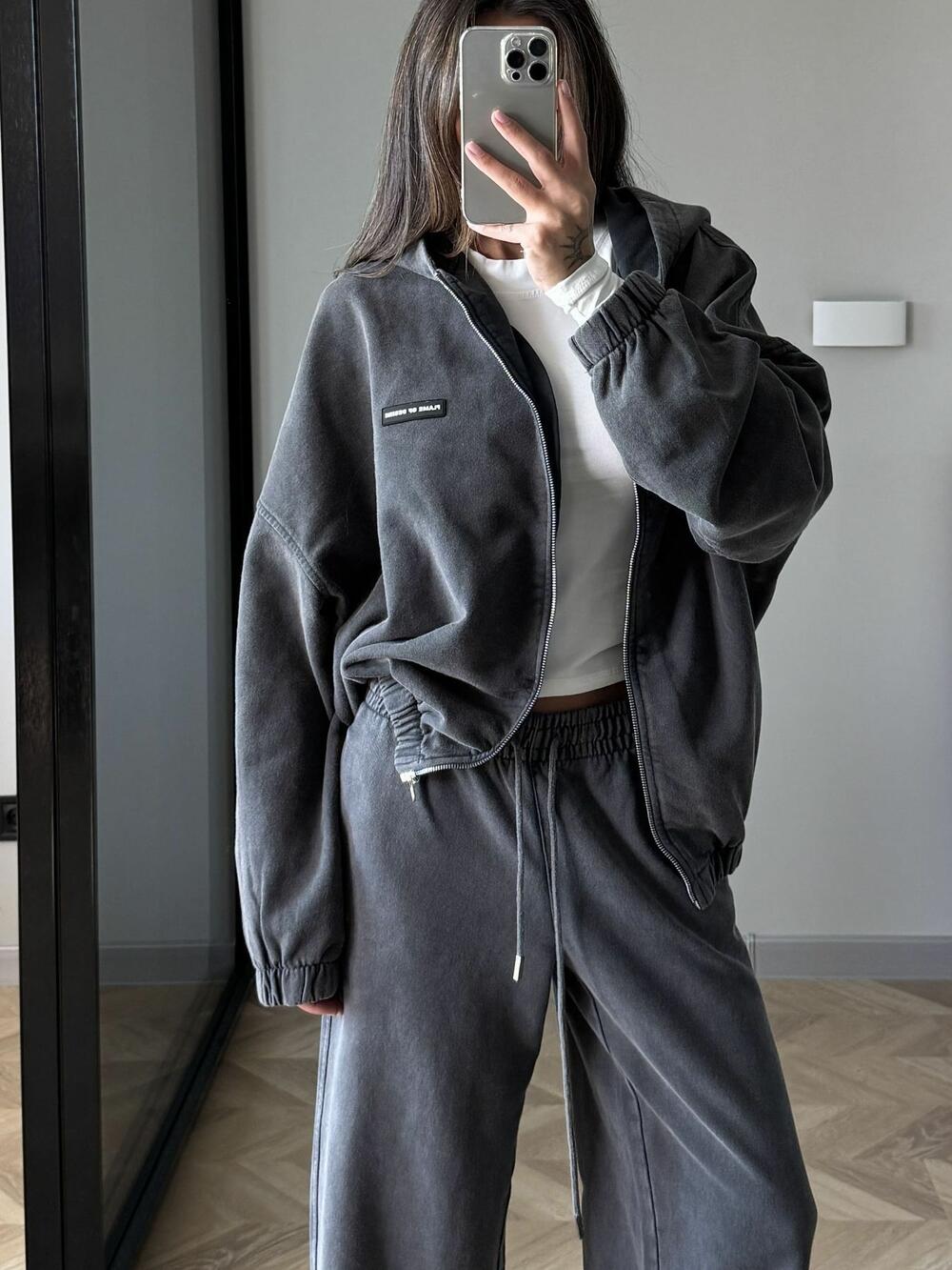 Кофта Carbon варений графіт, one size