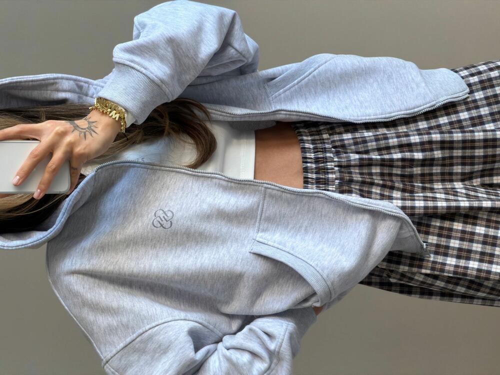 Худі жіночий "Zipster" Сірий меланж, one size