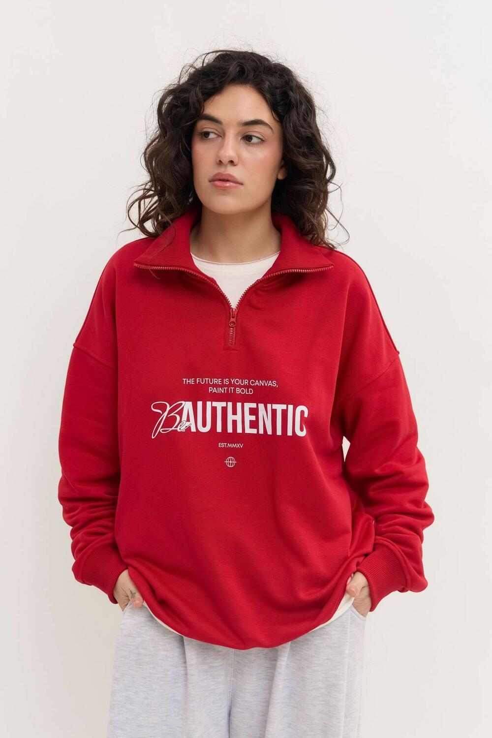 Світшот зіп "soft" be authentic 